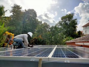 Ouseph Kothamangalam 2 kw ongrid solar power plant
