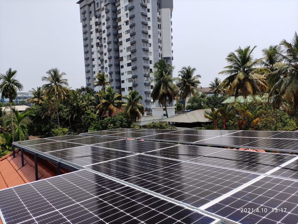 10 kW Solar Ongrid Power Plant at Kaloor