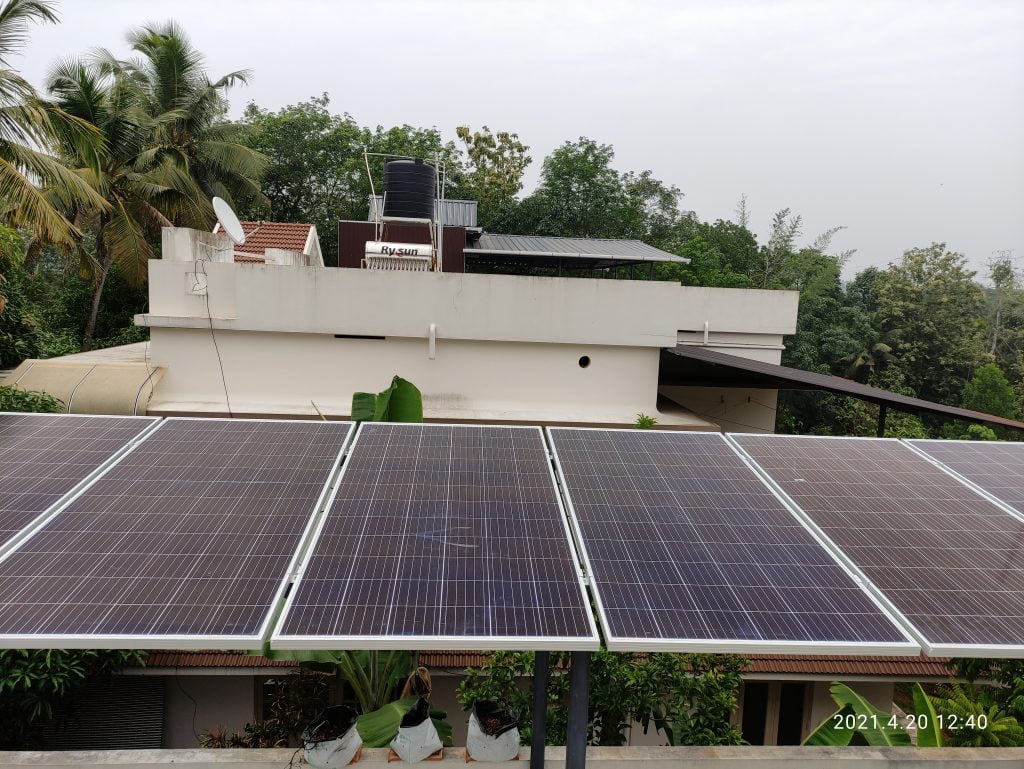 3 kW Solar Ongrid Power Plant at Puthencruz