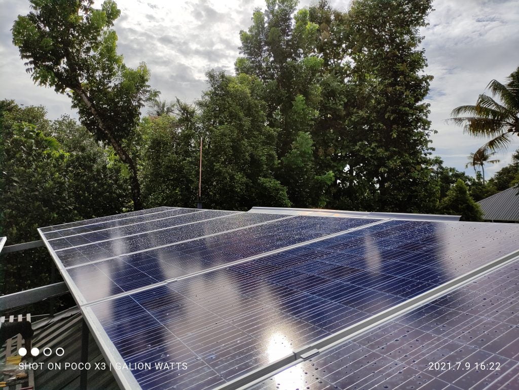 5 kW Solar Ongrid Power Plant at Karukutty