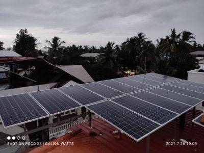 9.9 kW Solar Ongrid Power Plant at Kaloor