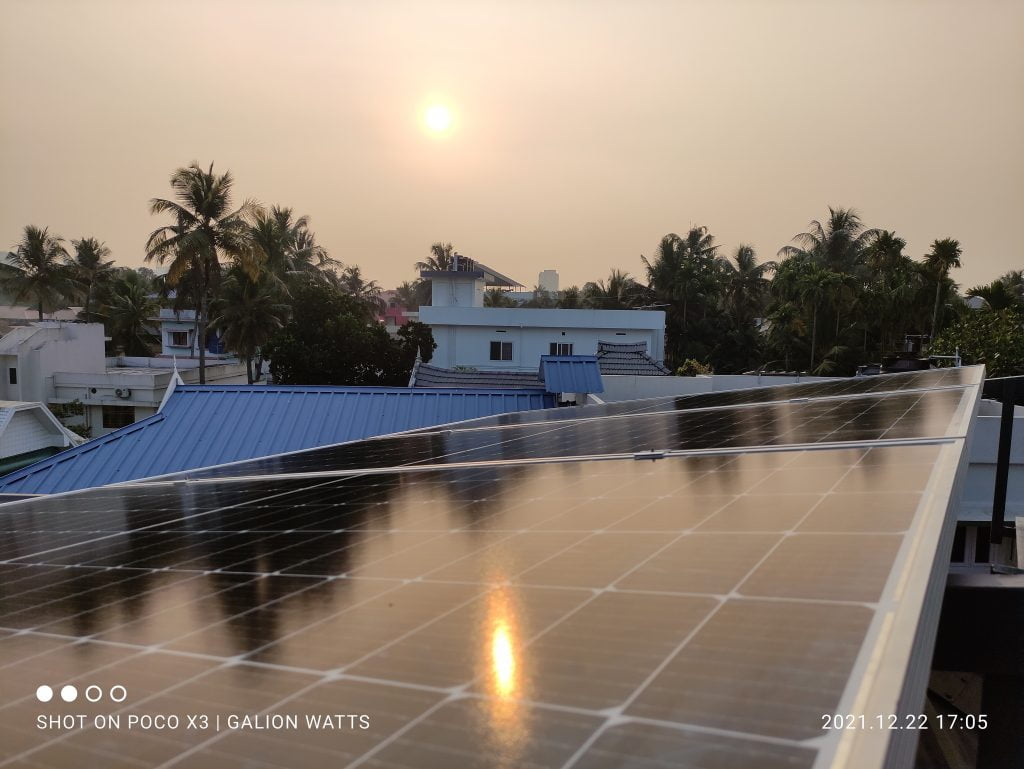 5 kW Solar Ongrid Power Plant at Palarivattom