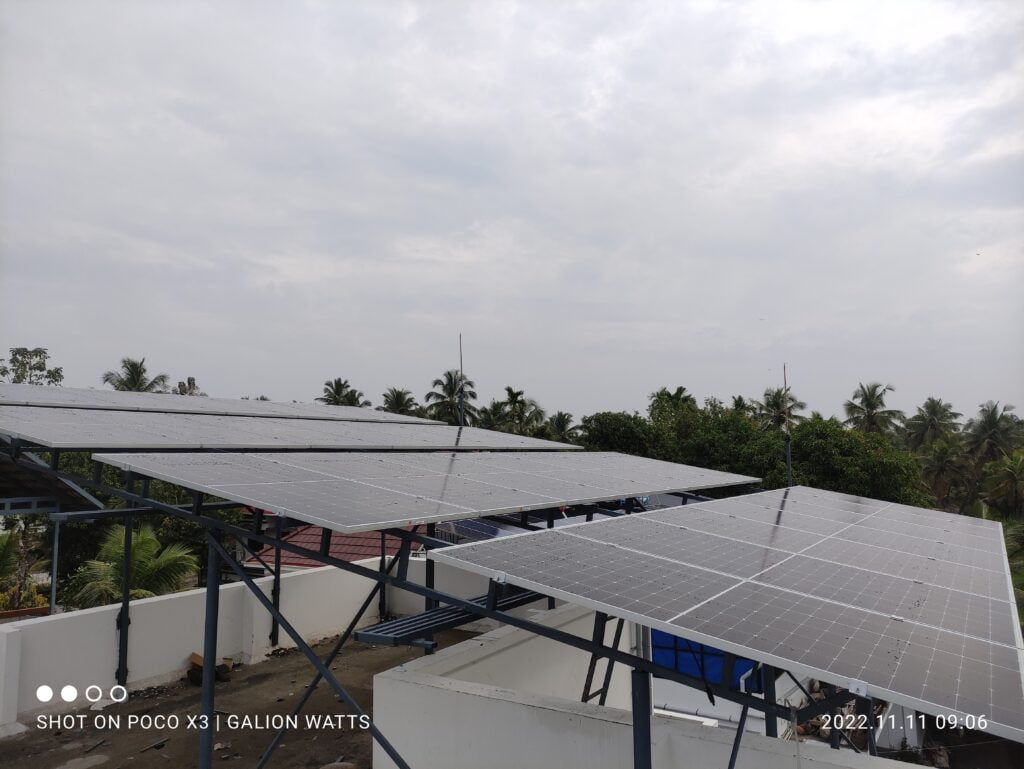 15 Kw Solar Ongrid Power Plant at Pavaratty