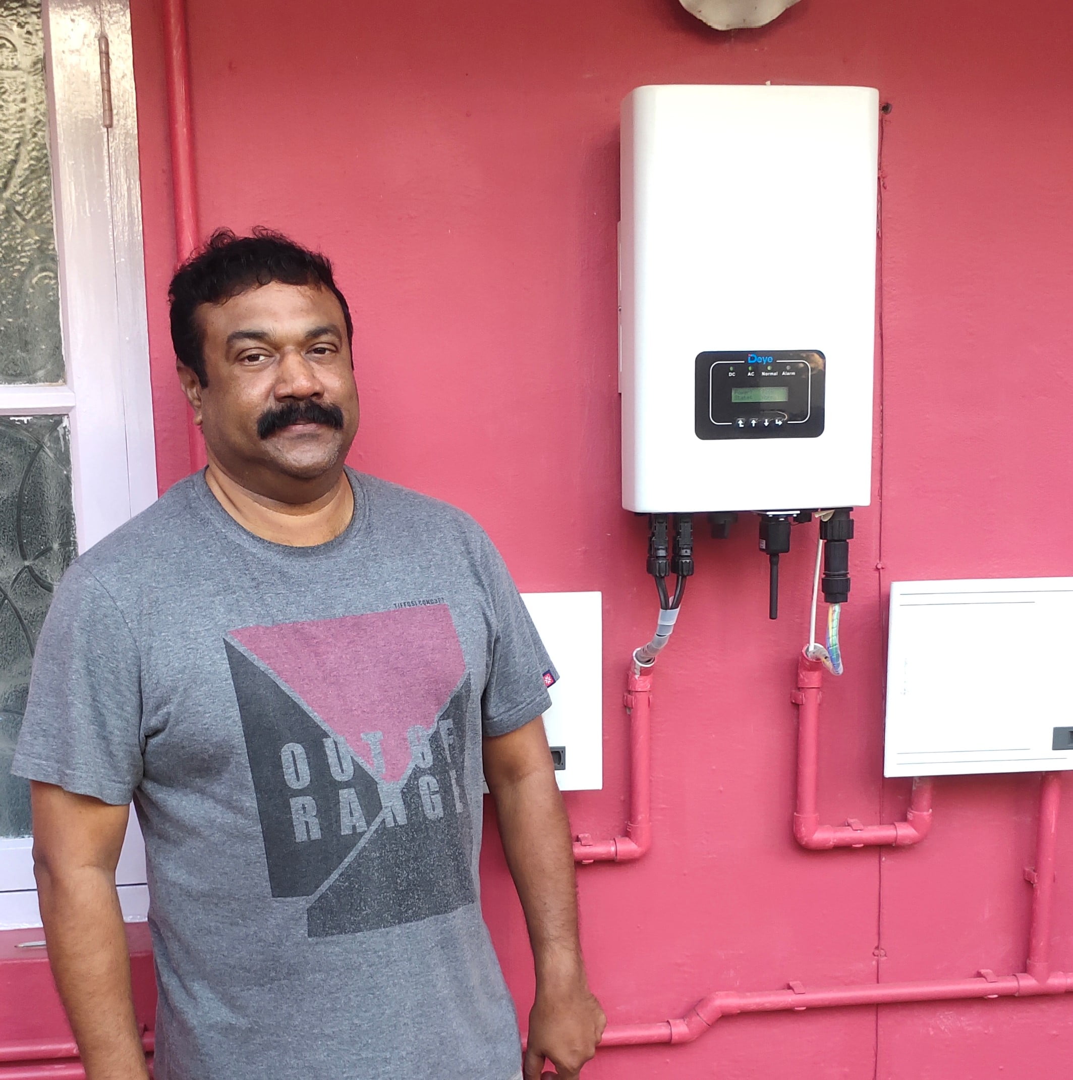 Solar ongrid Power plant installation at Maradu