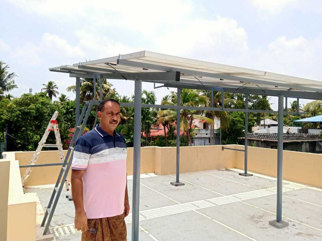 Solar ongrid Power plant installation at Maradu