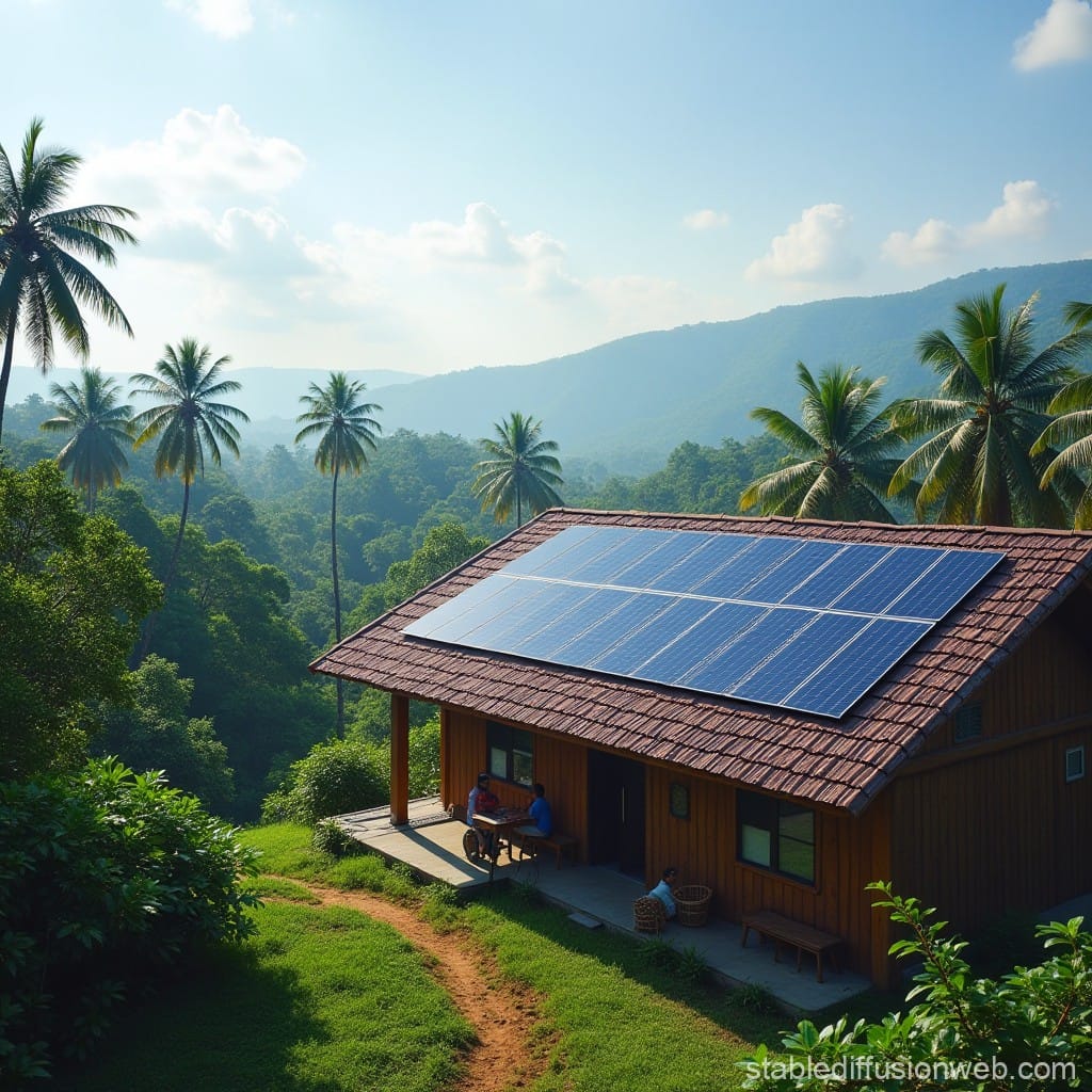 Best Solar Companies in Kochi a house with solar panels on the roof